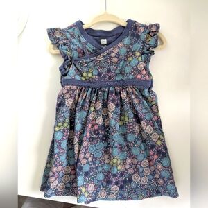 Tea Collection Blue Floral Cotton Print Dress